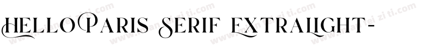 Hello Paris Serif ExtraLight字体转换